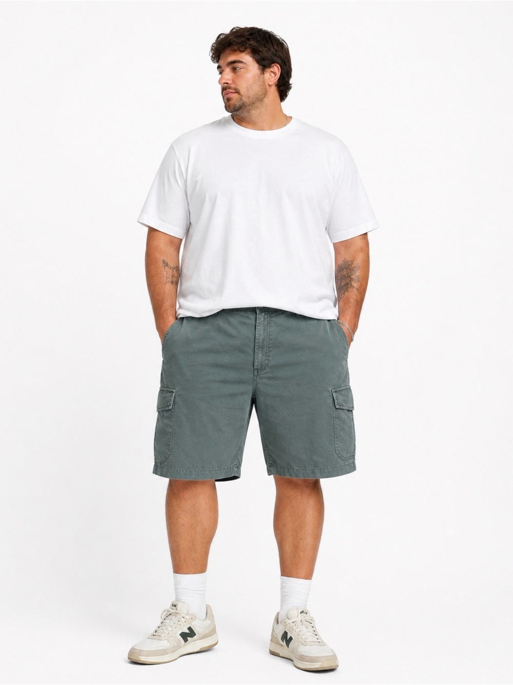 Roundtree & Yorke Casual Cargo Shorts classic comfort Green Size 52